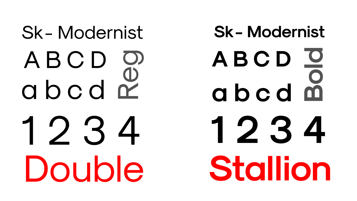 Double Stallion Web Development Typography
